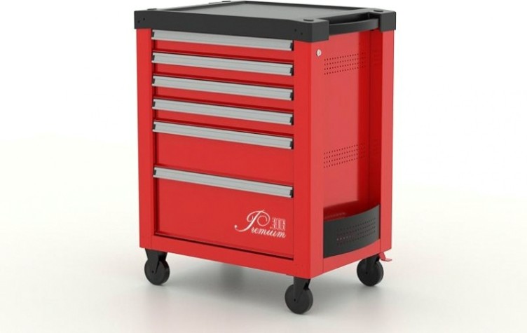 Тележка инструментальная FERRUM "PREMIUM" с 6 ящиками 772х522х960 мм (красная) 12.306 [12.306]