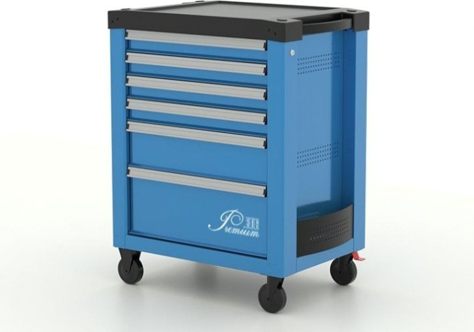 Тележка инструментальная FERRUM "PREMIUM" с 6 ящиками 772х522х960 мм (синяя) 12.306 [12.306]