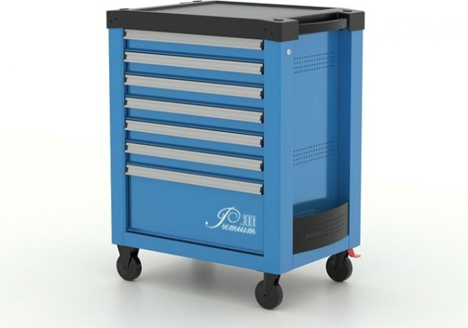 Тележка инструментальная FERRUM "PREMIUM" с 7 ящиками 772х522х960 мм (синяя) 12.307