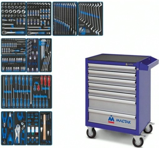 Тележка инструментальная KING TONY "CLAIM" с набором инструментов 286 предметов 934-286AMB [934-286AMB]