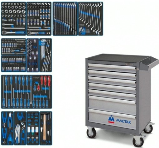 Тележка инструментальная KING TONY "CLAIM" с набором инструментов 286 предметов 934-286AMG [934-286AMG]