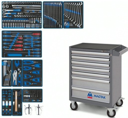 Тележка инструментальная KING TONY "DRIVE" с набором инструментов 251 предмет 934-251AMG [934-251AMG]