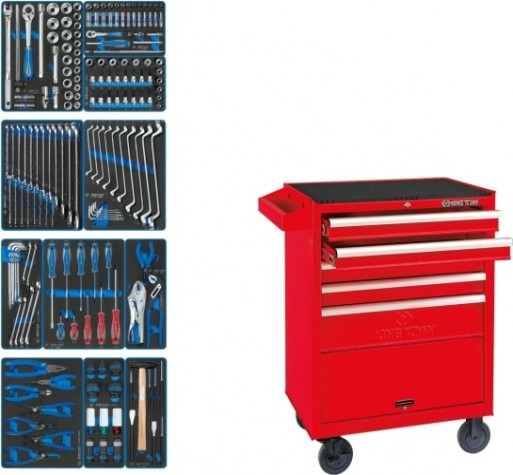 Тележка инструментальная KING TONY "FOCUS" с набором инструментов 188 предметов 934-188MRV [934-188MRV]