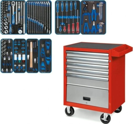 Тележка инструментальная KING TONY GLORY 152 пр., красная [934-152AMR]