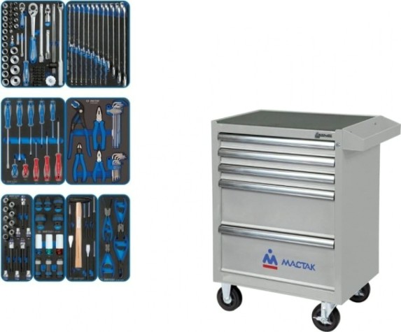 Тележка инструментальная KING TONY GLORY 152 пр., серая [934-152AMG]