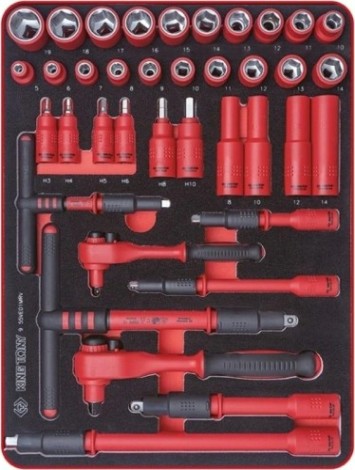 Тележка инструментальная KING TONY HIGH VOLTAGE 117 пр., красная [934-117MRVE]