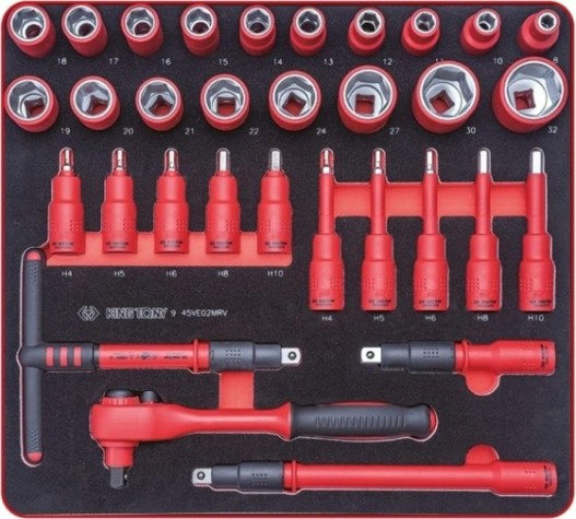 Тележка инструментальная KING TONY HIGH VOLTAGE 117 пр., синяя [934-117AMBE]