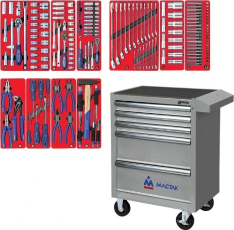 Тележка инструментальная МАСТАК 52-05186G СТАНДАРТ 186 предметов [52-05186G]
