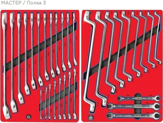 Тележка инструментальная МАСТАК 52-05205G 205 предметов, серая