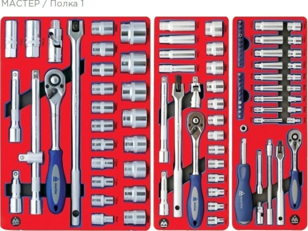 Тележка инструментальная МАСТАК 52-06205R 205 предметов, красная