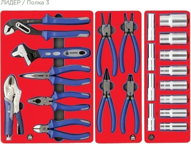 Тележка инструментальная МАСТАК 52-06270G "лидер" 270 предметов, серая