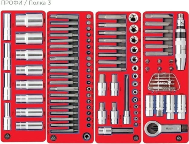 Тележка инструментальная МАСТАК 52-06299G "профи" 299 предметов, серая