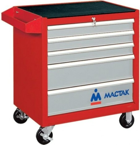 Тележка инструментальная МАСТАК 521-05581R 5 выдвижных полок, красная