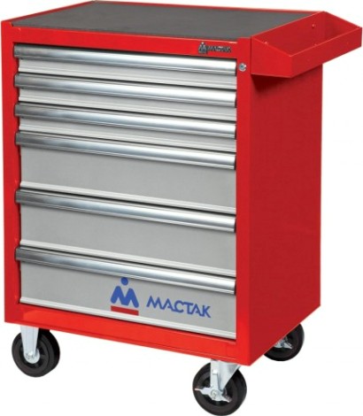 Тележка инструментальная МАСТАК 521-06581MR Оптима 6 полок, красная