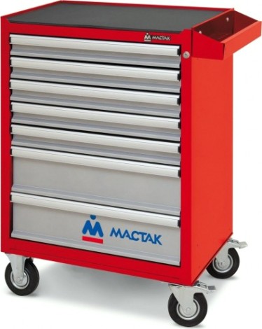 Тележка инструментальная МАСТАК 521-07581MR 7 полок, «оптима», красная