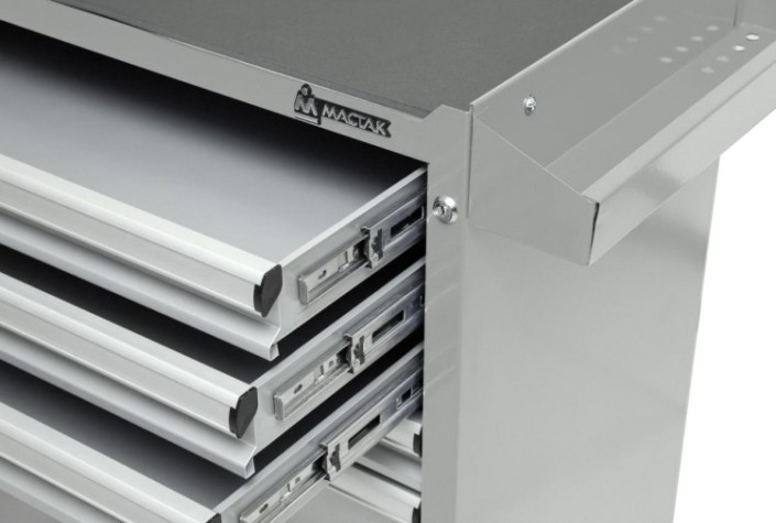 Тележка инструментальная МАСТАК 522-05581MG Оптима 5 полок и отсек, серая