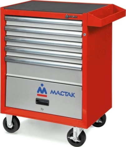 Тележка инструментальная МАСТАК 522-05581MR Оптима 5 полок и отсек, красная