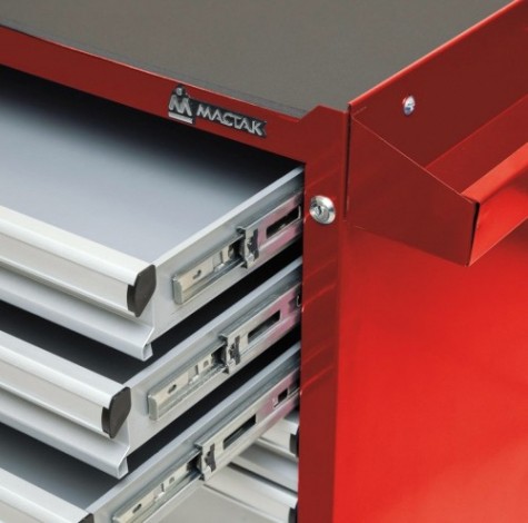 Тележка инструментальная МАСТАК 522-05581MR Оптима 5 полок и отсек, красная