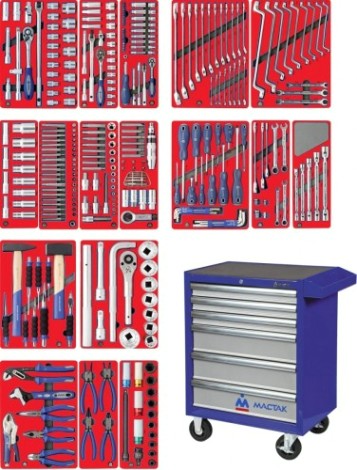 Тележка инструментальная МАСТАК "ЭКСПЕРТ" 323 предмета, синяя 52-06323B [52-06323B]