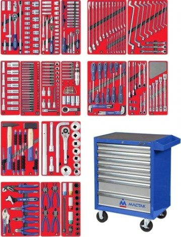 Тележка инструментальная МАСТАК "ЭКСПЕРТ" 323 предмета, синяя 52-07323B [52-07323B]