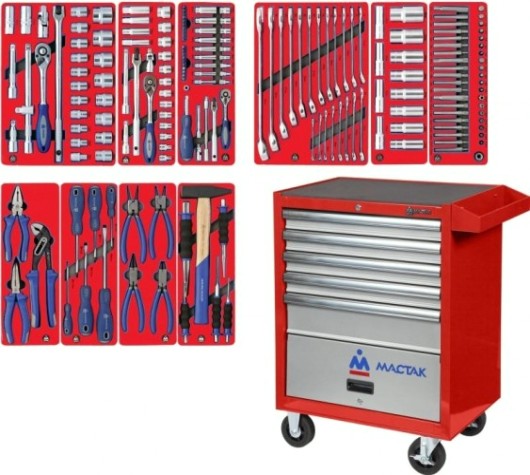 Тележка инструментальная МАСТАК "СТАНДАРТ" 186 предметов, красная 52-05186R [52-05186R]