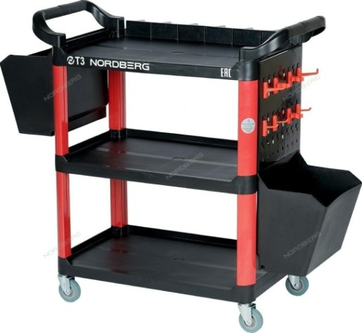 Тележка инструментальная NORDBERG T3 с пластиковыми полками (состоит из 2 коробок) [ЦБ-00015524]
