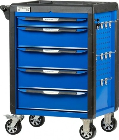 Тележка инструментальная NORDBERG T5P с системой защиты от опрокидывания (серая) [ЦБ-0009454]