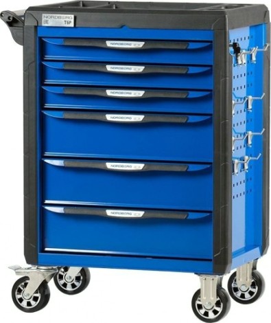 Тележка инструментальная NORDBERG T6P с системой защиты от опрокидывания (синяя) [ЦБ-00015051]