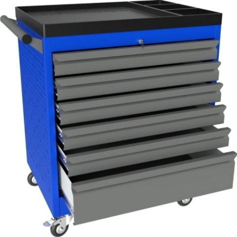 Тележка инструментальная ВЕРСТАКОФФ PROFFI 795.6 RAL5005 6 выдвижных ящиков RAL7024 [103105 M]