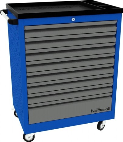 Тележка инструментальная ВЕРСТАКОФФ PROFFI 950.8 RAL5005 8 выдвижных ящиков RAL7024 [103117 M]