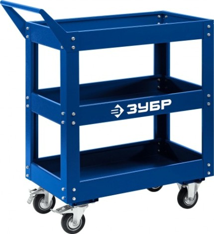 Тележка инструментальная ЗУБР 38913 Профессионал 3 полки, открытого типа Тележка инструментальная ЗУБР 38913 Профессионал 3 полки, открытого типа