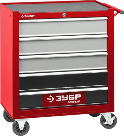 Тележка инструментальная ЗУБР Мастер 5 ящиков, 680x330x770мм [38905-5]