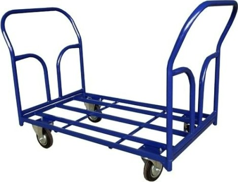 Тележка каркасная с двумя ручками Rusklad ТКД 800 х 1400 мм, колеса 125 мм