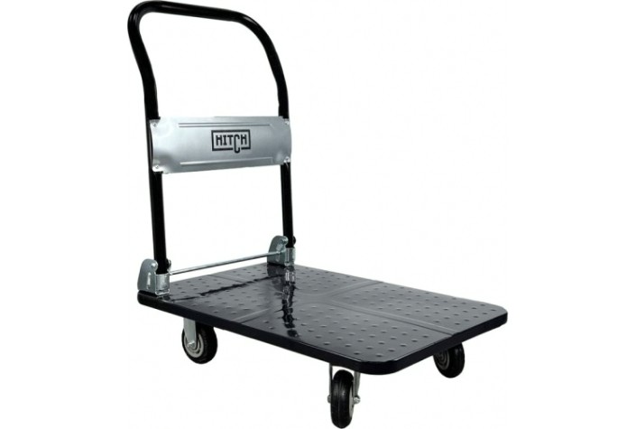 Тележка платформенная HITCH 150кг 720*480мм металлическая, колеса резиновые 100мм [SZ086113]