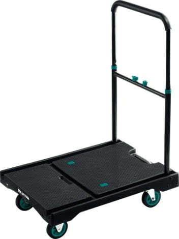 Тележка платформенная KRAFTOOL 680х495мм складная рукоятка/колеса d 100мм [38780-150]