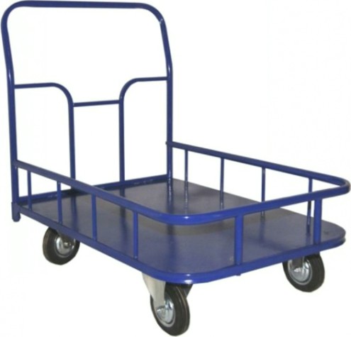 Тележка платформенная Rusklad ТПБ 10 800 х 1800 мм, колеса 160 мм, с бортом 150 мм