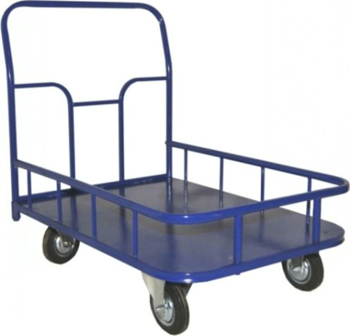 Тележка платформенная Rusklad ТПБ 10 800 х 1800 мм, колеса 200 мм, с бортом 150 мм