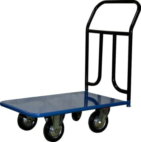 Тележка платформенная СТЕЛЛА-ТЕХНИК КП-150 4-х колесная (500х800) 160-K, до 400 кг [КП-150-160-К]