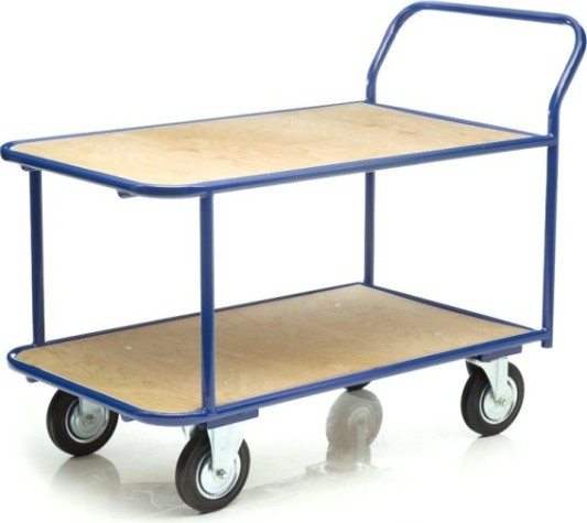 Тележка платформенная СТЕЛЛА-ТЕХНИК КП-2 2-х ярусная, 700х1200мм, металл [КП-2-М-200-К]