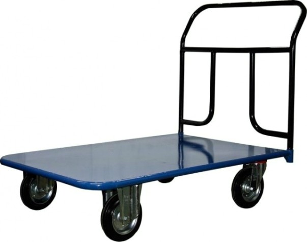 Тележка платформенная СТЕЛЛА-ТЕХНИК КП-400 4-х колесная (700х1000) 160-K, до 400 кг [КП-400-160-К]