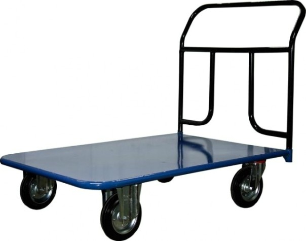 Тележка платформенная СТЕЛЛА-ТЕХНИК КП-450 4-х колесная (700х1250) 160-K, до 400 кг [КП-450-160-К]