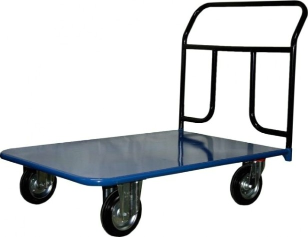 Тележка платформенная СТЕЛЛА-ТЕХНИК КП-500 4-х колесная (800х1200) 160-K, до 400 кг [КП-500-160-К]