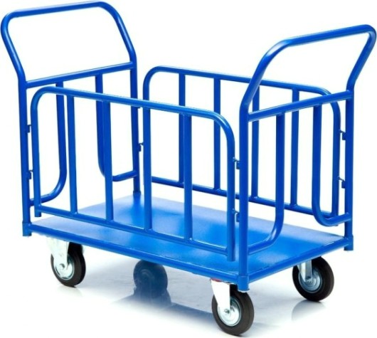 Тележка платформенная СТЕЛЛА-ТЕХНИК КПО-300Т-200 с бортами, 600х1000мм [КПО-300Т-200-И]