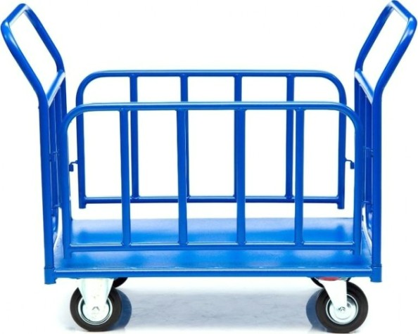 Тележка платформенная СТЕЛЛА-ТЕХНИК КПО-300Т-200 с бортами, 600х1000мм [КПО-300Т-200-К]