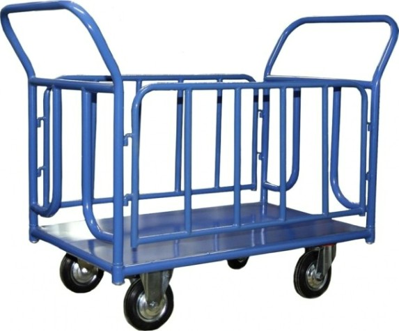 Тележка платформенная СТЕЛЛА-ТЕХНИК КПО-500 Т 4-х колес., борт-труба (800х1200) 200-K, до 550 кг [КПО-500Т-200-К]