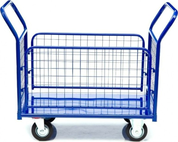 Тележка платформенная СТЕЛЛА-ТЕХНИК КПО-500С-160 с бортами, 650х1150мм [КПО-500С-160-К]