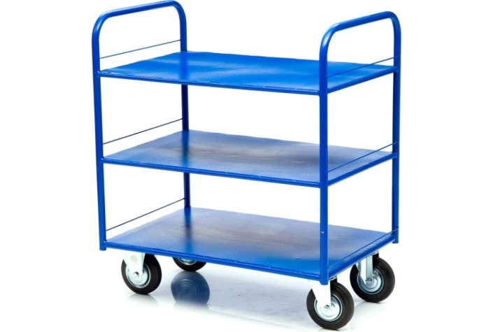 Тележка платформенная СТЕЛЛА-ТЕХНИК КР-3-150 3-х ярусная, 600х900мм [КР-3-150-И]