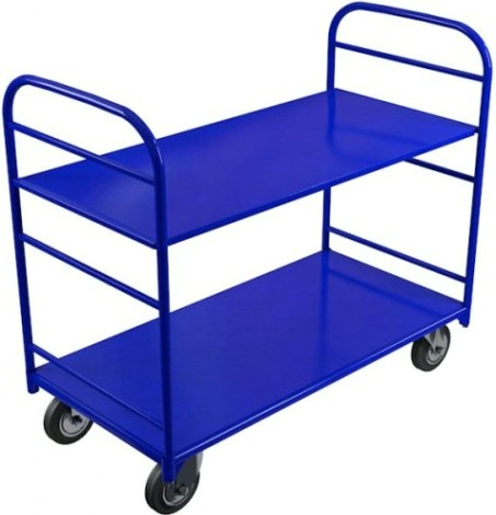Тележка платформенная ТЯ-2 2-х ярусная 600х900, полка без бортика, колеса