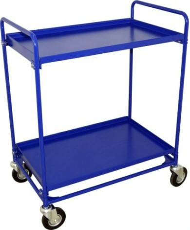 Тележка платформенная ТЯ-2 2-х ярусная 600х900, полка с бортиком, колеса