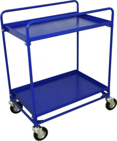 Тележка платформенная ТЯ-3 2-х ярусная 600х1000, полка с бортиком, колеса